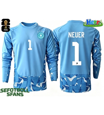 Tyskland Manuel Neuer #1 Målvakt Bortatröja VM 2026 Långärmad